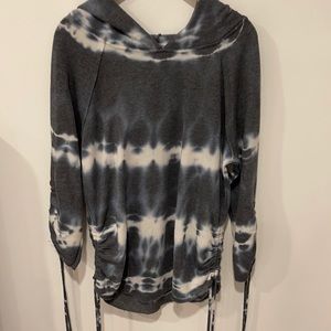 Oversized tie dye beach hoodie